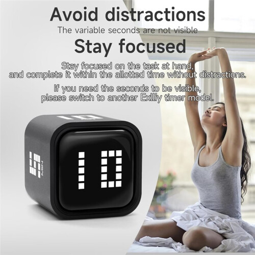 Timer 5, 10, 30, 60 Minutes Preset, Desk  W/Gravity Sensor for ADHD, Mute Functions, Ideal for Work, Study, Kitchen 2