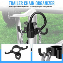 Organizador de Remolque con Conector de 7 Vías, Resistente, Soporte para Cadena de Remolque, Accesorios Antioxidantes para Vehículos Recreativos.