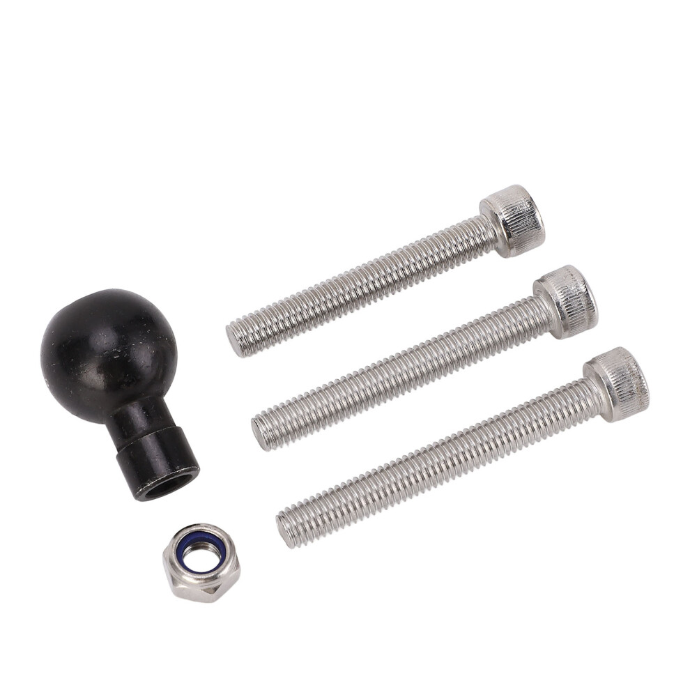 Motorcycle Handlebar Clamp Base With M8 Bracket Bolt And 1 Inch Rubber Ball 9301386204701