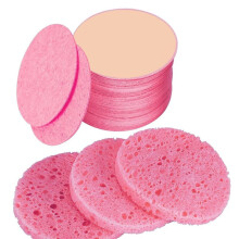 60pcs Count Compressed Facial Sponges for Daily Facial Cleansing and Exfoliating, for Makeup Remover, Disposable Sponge