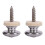 4PCS Wool Copper Guitar Strap Lock Locking Pegs Pins Mushroom Shape End Button Silver & Gold 2