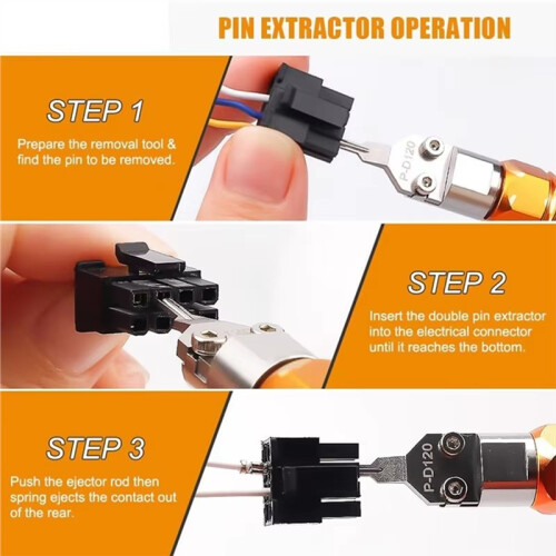 Metal Precise 5557,5559 Pin Extractor Tool for Computer Connector Terminals Maintenance Computer Connection D145 2