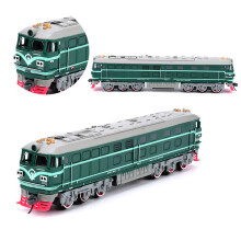 2x Kids Simulation 1:87 Alloy Internal-Combustion Locomotive Model Toy Acousto-Optic Train Toys for Children Gift(A&C)