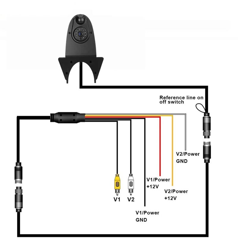 Camera Backup Reverse Rear View 2 in 1 Universal Cargo Van 3Rd Brake Light Dual Camera for Sprinter ...