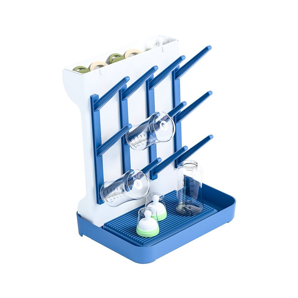 Baby Bottle Drain Rack Drying Rack,Bottle Drying and Draining Stand with Storage Box,Multifunction Bottle Storage Rack