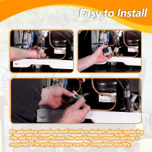 WR08X21100 Refrigerator Overload &Start Relay Universal Fit for 1/4" Terminal Models, Compressor Protection Device