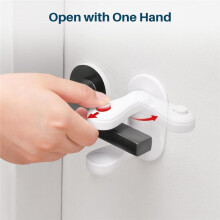 4 Pack Child Proof Handle Locks,Easy Installation for Home,Baby-Proof Locks for Safety,Compatible with Standard Doors