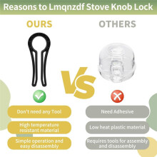 Baby Proof Stove Knob Locks, 10 Pack, Heat-Resistant Safety Covers for Kitchen Appliances