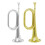 Trumpet Musical Instrument Small Brass Bugle for Orchestra Beginners Silver 3