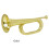 Trumpet Musical Instrument Small Brass Bugle for Orchestra Beginners Silver 1