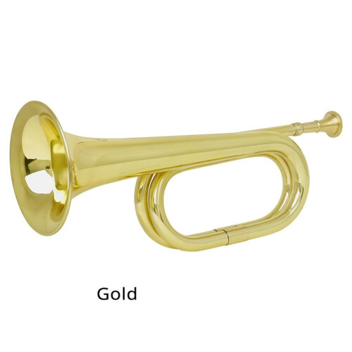 Trumpet Musical Instrument Small Brass Bugle for Orchestra Beginners Silver