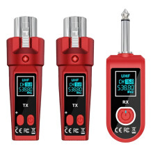 Microphone UHF Wireless Converter Dynamic Condenser Universal XLR Transmitter and Receiver for Mic Audio Mixer Guitar