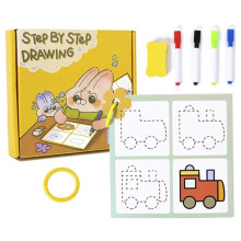 Children Montessori Drawing Toys Step By Step Drawing Pen Control Training Focused Game Set Learning Educational for Kid