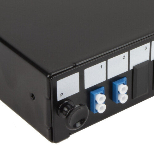 kenable Fibre Optic Patch Panel 24 port with 2 x LC Duplex SM Modules Adapters 4 Fibres