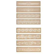 8 Pcs 12 Inch Diwali Rangoli Stencils Wooden DIY Sand Art Making Kit Lotus Elephant Stencils Varalakshmi Pooja