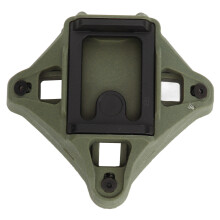 Nylon Alloy NVG Helmet Mount Shroud for Night Vision Goggles, Green