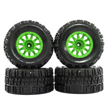 4Pcs 12mm Adapter 111mmx 77mm for 1/12 1/10 Truck Tire RC Remote Control Model Car W274 Green
