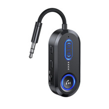 5.4 Audio-Sender-Empfänger 3,5-mm-Stereo-Funkadapter mit Mikrofon für Auto, Flugzeug, Fernseher, PC, Kopfhörer