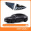 Rear Car Window Shutter Cover for  Model Y Juniper Louver Side Vent Trim Triangle Accessorie Bright Black 4