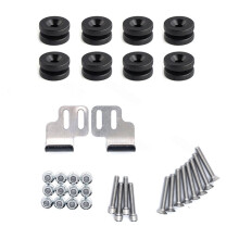 Kit de Parafusos Espaçadores para Fixação de Baús Laterais de Motocicleta em Liga de Alumínio, Incluindo Suporte para Malas Laterais.