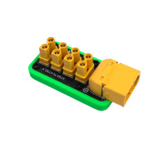 XT60 to XT30 4-Channel Female Plug Power Distribution Board 60A Load Current for RC Model Drone Connector Part with Base