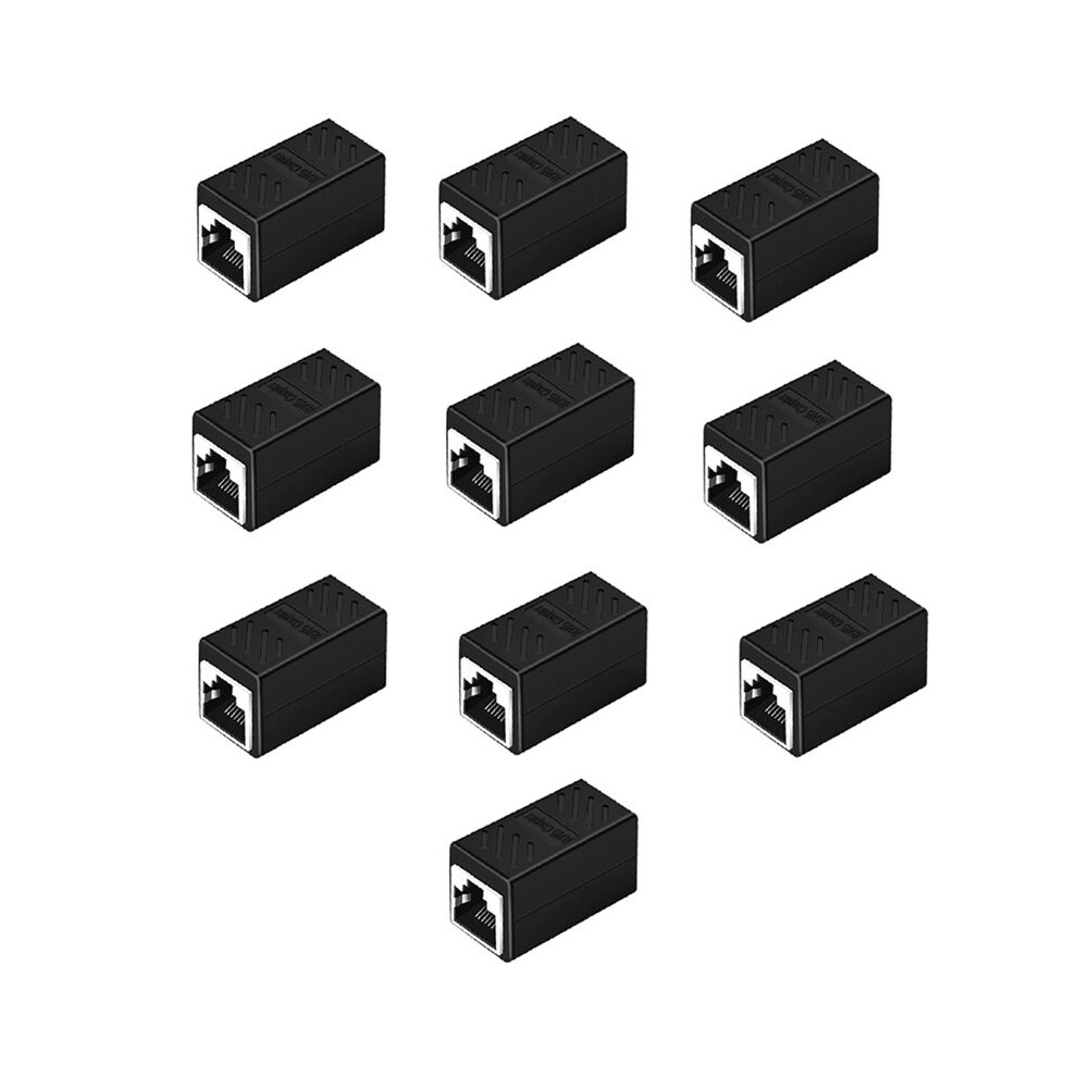 10Pcs Rj45 Cat6 Ethernet Cable Extender Coupler - Female To Female Extender Connector For Network Cable 6033789894090