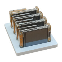 Verbesserter NMMiner NerdMiner + 4 Steckplätze, Ständer, 4 X 960 H/S, 2,8-Zoll--Display, Bitcoin-Krypto-Miner mit Geringem Stromverbrauch für
