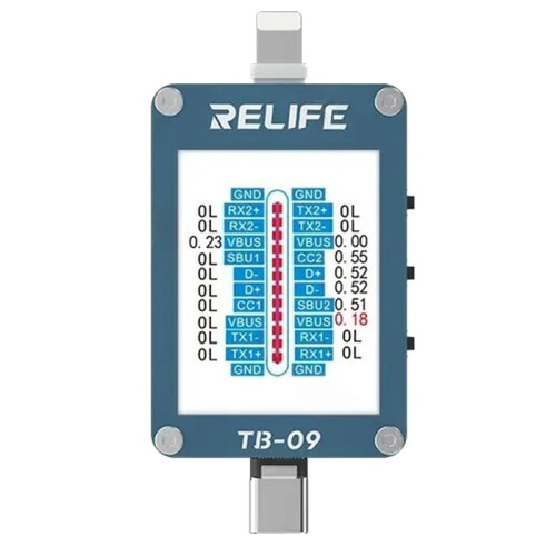 RELIFE TB-09 Mobile Phone Diagnosis Tool with HD Display for Type-C