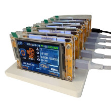 6X 1060KH/S NMMiner NerdMiner+6 Slots Basis Geüpgradede Hardrate Bitcoin Crypto Solo Miner 2.8 Inch  Display Home BTC
