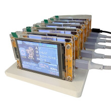 6X 1030KH/S NMMiner NerdMiner+6 Slots Base Bitcoin Crypto Solo Miner 2.8 Inch Display Upgraded Harshrate Home BTC