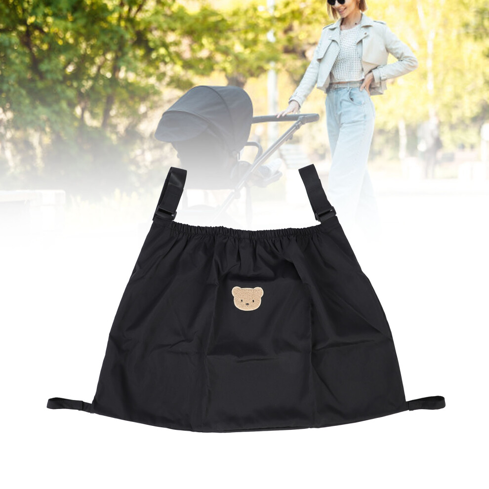 Durable Stroller Cargo Bag Multi-Purpose Baby Nappy & Bottle Storage Black