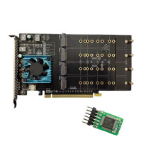 For PLX8749 Eight Disk NVME Expansion Card,Free Drive,Free Main Board Split 8 Disk M.2 Full Height PCI-E Universal
