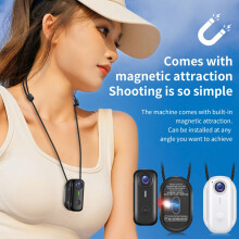 1080P Magnetic WiFi Sports Camera  Thumb Camera with 120 Wide Angle  Anti Shake for Cycling Vlog Motorcycle A