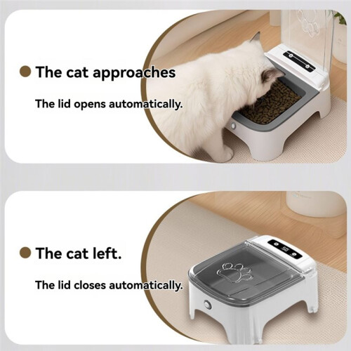 New  Control Pet Induction Feeder Automatic Induction Cover Opening Moisture-Proof Neck Protection 2