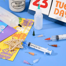 120 Stück, 12 Farben, Stumpfe Spitze, Dosierkappe mit Luer-Lock-Anschluss zum Nachfüllen Von E-Liquid-Tinten und Bastelkleber