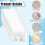 100 Pcs Clear Envelopes with Button Snap Closure, A4 Letter Plastic Envelope Folders for Documents Waterproof Envelope 2