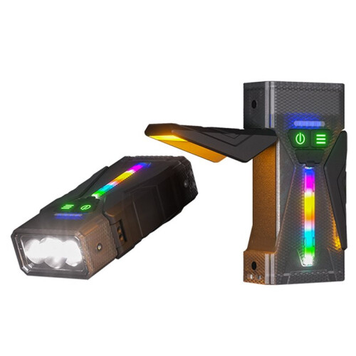 LED Rechargeable Small EDC Flashlight Pocket Keychain Flashlights RGB Side Light Waterproof Clip & Tail Magnet 2