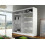 (White, 180cm) ELUKS - DELIN Sliding Doors Wardrobe with Mirror 3