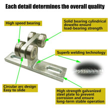 Load-Bearing T-Type Pulley Push-Pull Pulley Track Hardware T-Type Pulley Assembly Wheel Trolley Assem