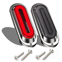 2PCS 6" Oval Chrome 114 Leds Trailer Lights Brake Lights and Flowing Turn Signals with Smoked Lens for Trucks Trailers