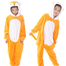 (Fox,130cm)Pijama de flanela animal infantil cosplay bonito Onesie roupa de dormir festa casa lounge wear