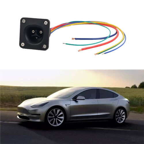 NACS Socket Charge 32A NACS Connector Male Socket W/0.5M Cables for NACS  Model Y 3 S X EV Socket 2