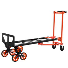 Diabo Escada 3 em 1-Duoku-Carro Conversível-Capacidade Máx 350 kg-com Punho, 6 Rodas-2 Rodízios Giratórios