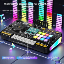 Mixer DJ per Bambini con Microfono, Tastiera Elettronica per Pianoforte, Strumento Musicale Giocattolo per Bambini, Regalo di Compleanno, Set da Gioco