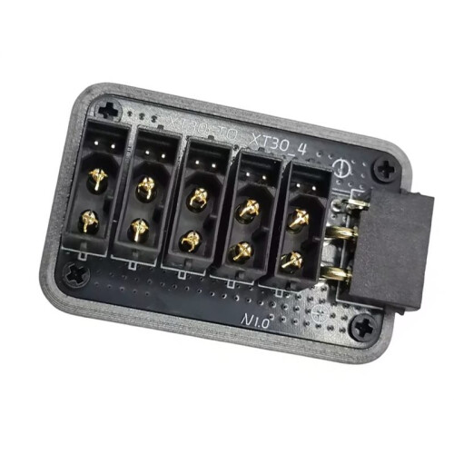 50A XT30 (2+2) Power Distribution Board Support CAN Protocol 5-Channel Output for Robot RC Car/Boat DIY Accessory