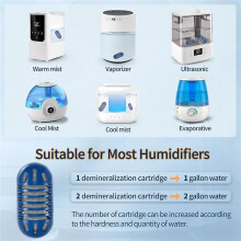 Humidifier Demineralization Cartridge Compatible with Most Models Prevents Hard Water Build- 14-Pack