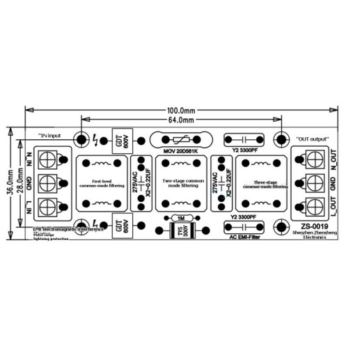15A EMI Electromagnetic Interference Power Filter Filtering Pulse Surge  Protection Common Mode 2