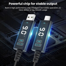 2PCS Adjustable Voltage Fast Charging Cable USB/Type-C to DC5525 Step- Converter Cable for Optical Modems, Routers