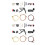 68PCS Guitar Kit Including Guitar Picks,3 in 1String Winder,Bridge Pins,6 String Bone Bridge Saddle & Nut,Finger Picks 1