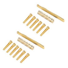 12PCS Guitar Brass Bridge Pins Saddle Nut Replacement Parts for Acoustic Guitar